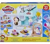 Play-Doh - Kitchen Creations - Súper Cafetería - Cafetera de Juguete con 20 Accesorios y 8 Botes