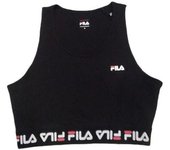 FILA Savannah Taped Sport Camiseta sin Mangas, Black, M para Mujer