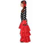 Atosa disfraz flamenca sevillana rojo negro niña infantil