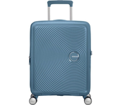 Maleta de cabina american tourister soundbox spinner 55cm/ 55x40x20cm/ 4 ruedas/ azul piedra