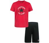 Conjunto Deportivo para Niños Converse Core Tee Ft Short Negro Magenta 3-4 Años