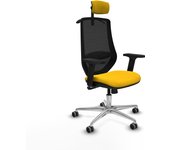 Mardos sincro bali amarillo brazos 2D base aluminio ruedas 65mm engomadas cabecero 2D perchero