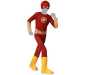 Atosa disfraz super heroe comic rojo rayo niño infantil 5 a 6 años