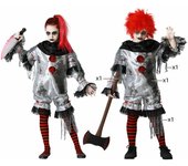Atosa disfraz payaso gris niña infantil 5 a 6 años