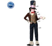 Atosa | Disfraz de Sombrerero Loco para Niño | Incluye Sombrero, Chaqueta, Chaleco, Pajarita y Pantalón Largo | Disfraces Infantiles Perfectos para Carnaval, Halloween y Fiestas Temáticas | 7-9 Años