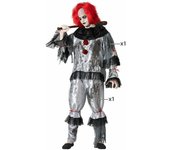 Atosa disfraz payaso macabro gris adulto hombre XL