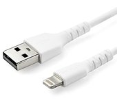 StarTech.com Cable Resistente USB-A a Lightning de 1 m Blanco - Cable de Alimentación y Sincronización USB Tipo A a Lightning con Fibra de Aramida Robusta - Con Certificación MFi de Apple - iPad/iPhone 12