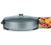 Orbegozo Olla eléctrica PZ 4270, 42 cm, 1500W, Capacidad 10 litros, Tapa de Cristal con asa y válvula de Seguridad