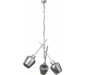 Lampara con tulipa de cristal Soline 3 l. Cromo Fabrilamp