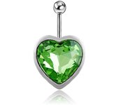2022 Rhinestone heart piercing belly button ring barbell piercing ring body jewelry summer style women body chains plug pircing
