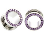 1 Pair stainless steel ear expander body piercing jewelry single flare flesh tunnel ear plugs expander 2-20mm ear stretcher