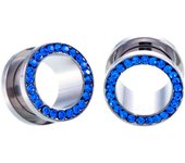 1 Pair stainless steel ear expander body piercing jewelry single flare flesh tunnel ear plugs expander 2-20mm ear stretcher