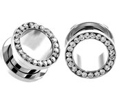 1 Pair stainless steel ear expander body piercing jewelry single flare flesh tunnel ear plugs expander 2-20mm ear stretcher