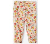 VERTBAUDET Pantalón pesquero vaporoso, para niña rosa claro estampado