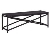 vidaXL Banco De Jardín De Ratán Sintético Negro 120 Cm