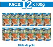 12 unidades Filete de pollo 100 g Snack para perros