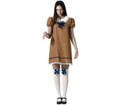 Atosa disfraz muñeca halloween vestido marrón mujer adulto M