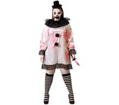 Atosa disfraz payasa halloween vestido blanco mujer adulto XL
