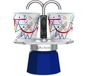 Bialetti Mini Express Kandinsky Cafetera italiana Azul, Plata