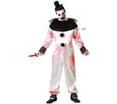 Atosa disfraz payaso halloween blanco mono con cuello hombre adulto XL