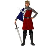 Atosa disfraz rey medieval capa azul niño infantil 3 a 4 años