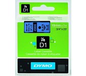 DYMO D1 - Etiquetas estándar - Negro sobre azul - 19mm x 7m