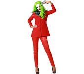 Atosa disfraz payaso halloween rojo con corbata mujer adulto XL