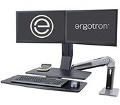 Ergotron WorkFit-A - Soporte para televisores de hasta 22", Negro y Plateado