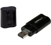StarTech.com Tarjeta de Sonido Estéreo USB Externa Adaptador Conversor - Negro
