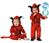 Atosa disfraz demonio rojo bebé niño con gorro 6 a 12 meses