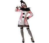 Atosa disfraz payasa halloween vestido blanco mujer adulto XS