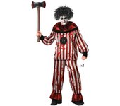 Atosa disfraz payaso halloween rojo camiseta con pantalón hombre adulto M