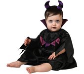 Atosa disfraz vestido malvada negro bebé niña 6 a 12 meses