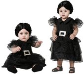 Atosa disfraz fantasma negro vestido bebé niña 6 a 12 meses