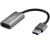 Sandberg Adaptador USB (ST) > HDMI (BU) Converter 4K Gris