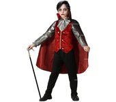 Atosa disfraz vampiro rojo con capa niño 10 a 12 años