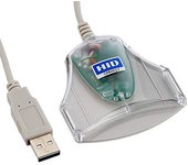 HID Identity OMNIKEY 3021 lector de tarjeta inteligente Interior USB USB 2.0 Gris, Transparente