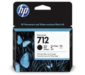 HP 712 3ED71A Negro, Cartucho de Tinta Original HP, de 80ml, de alta capacidad, para Impresoras Plotter de Gran Formato HP DesignJet Series T650, T630, T250, T230, Studio y Cabezal de Impresión HP 713