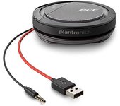 Plantronics Calisto 5200 USB-A + 3,5 mm, Dispositivo de Conferencia con micrófono y Altavoz, Negro