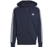 Sudadera con capucha y cremallera adidas 3-Stripes Essentials French Terry