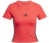 Camiseta adidas 3 bandas sj baby mujer rubpur/negro