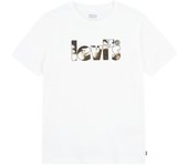 Camiseta levi's camo poster logo bright blanco niño