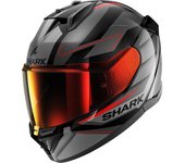 Shark D-Skwal 3 Sizler Casco - Negro Gris Rojo (2XL)