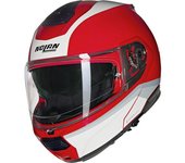 Nolan N100-6 Incognito N-Com Casco - Blanco Rojo Plata (S)