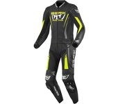 Berik Absolute GP2 Traje de cuero de moto de dos piezas - Negro Gris Amarillo (50)