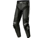 Alpinestars Missile V3 Pantalones de cuero para motocicleta - Negro Blanco (50)