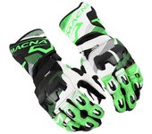 Macna Powertrack 2.0 Guantes de moto - Negro Blanco Verde (M)