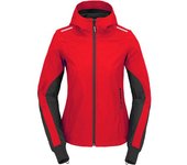 Spidi Armor Light Sudadera con capucha de moto para mujer - Negro Rojo (M)