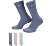 Nike - Calcetines Everyday Plus Cushioned Crew (3 Pares), Unisex, Ashen SlateWhite-Platinum VioletWhite-Lig, XL [46 - 50]