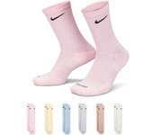 Nike - Calcetines Everyday Plus Cushioned Crew (6 Pares) - 132, Unisex, Coba Bliss Black-Citron Tint Black-Pinkfo, L [42 - 46]